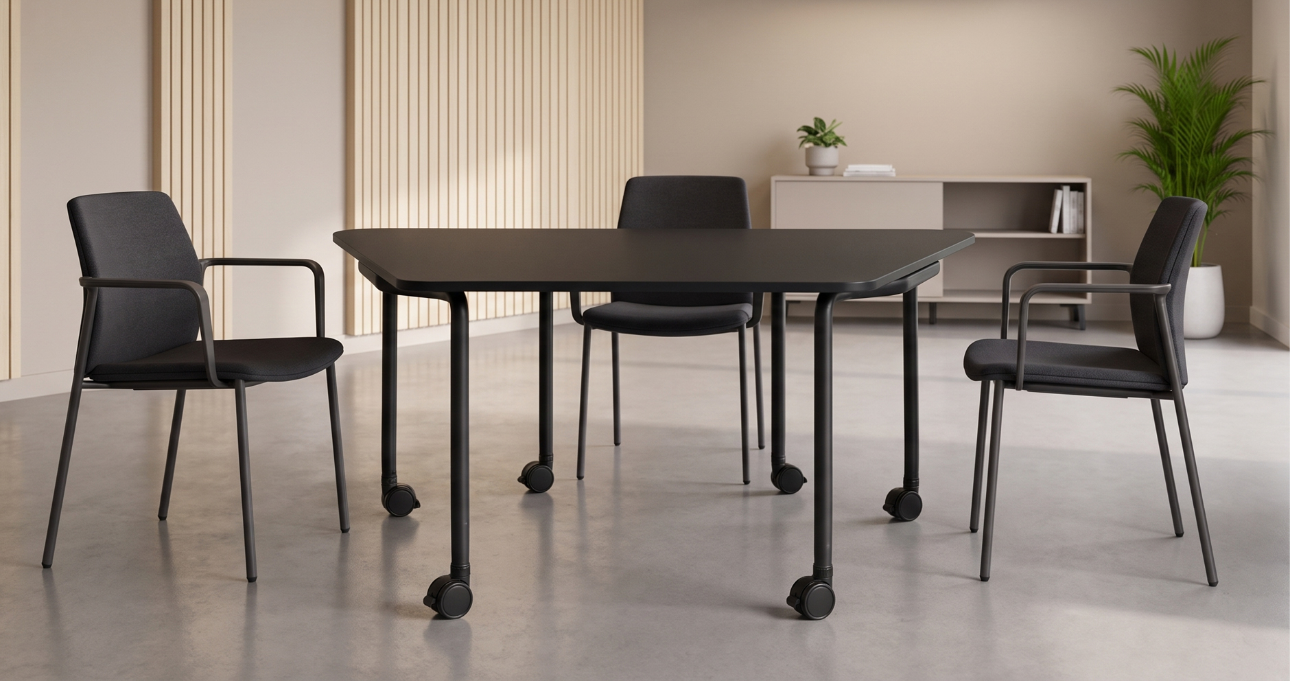 Folding Trapezoidal Table